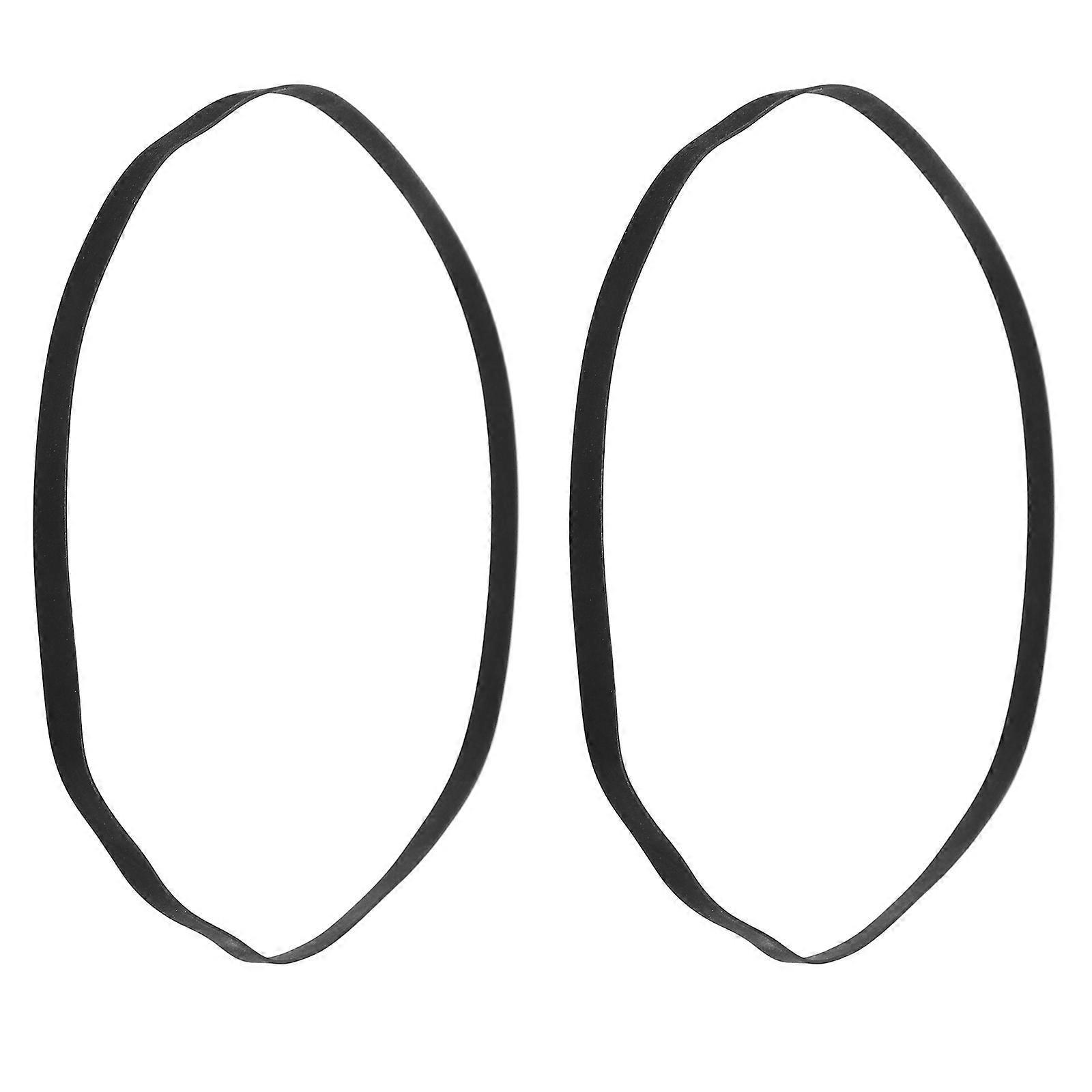 Black Rubber Replacement Drive Belt for Turntable 2Pcs Recorder Use