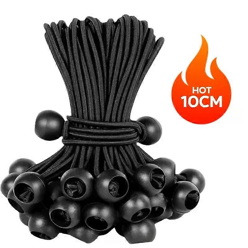 10pcs Binding Elastic Rope With Elastic Balls Tent Stakes Canvas Tent Cloths Ship Pole Fixation Flagpole Tie Camping Accessories