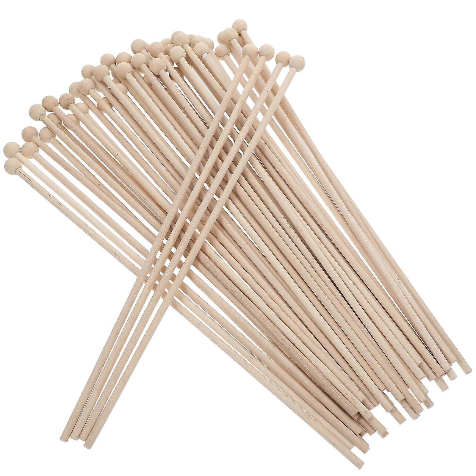 Ξύλινες ράβδοι για πείρο χειροτεχνίας 50 τεμάχια, ιδανικές για DIY έργα και πατριωτικές εκδηλώσεις, ευχάριστο μπεζ, εύκολη εγκατάσταση