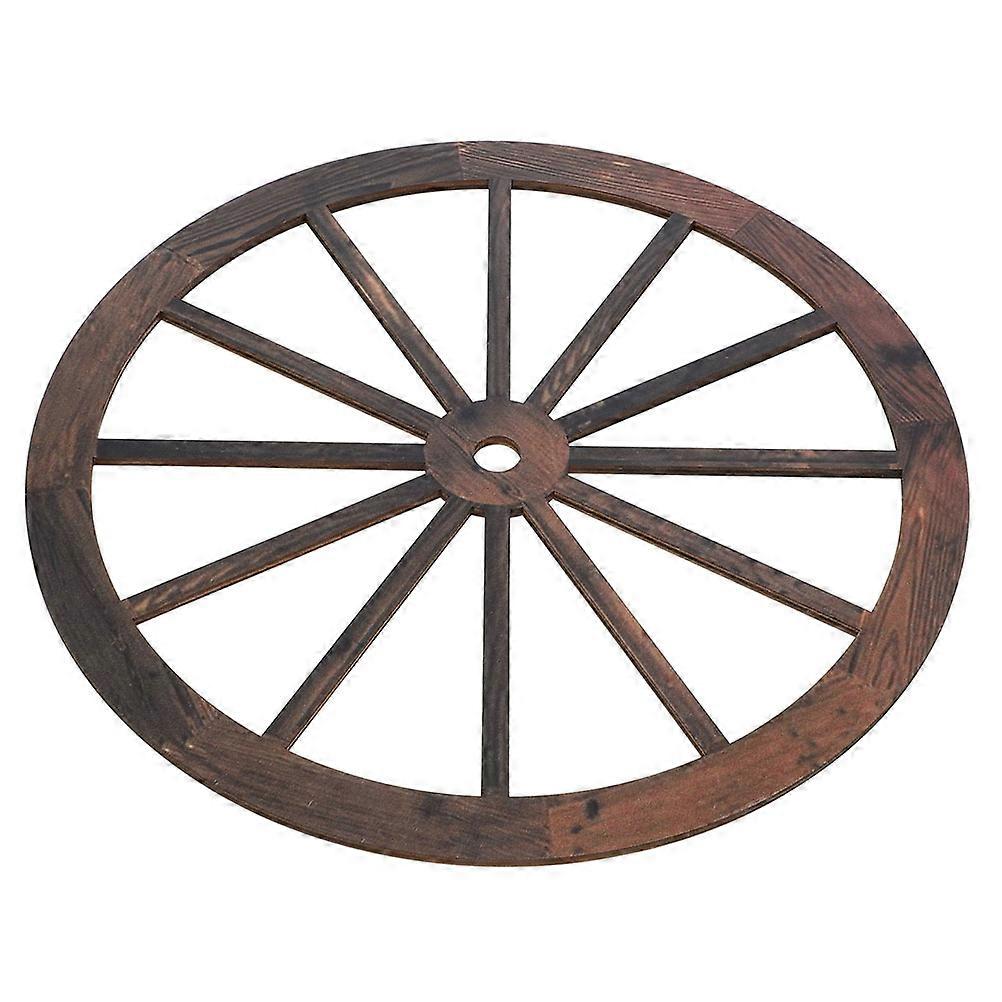 Solid Wooden Wagon Wheel Decor for Decoration 1 Piece Rustic Yard Art