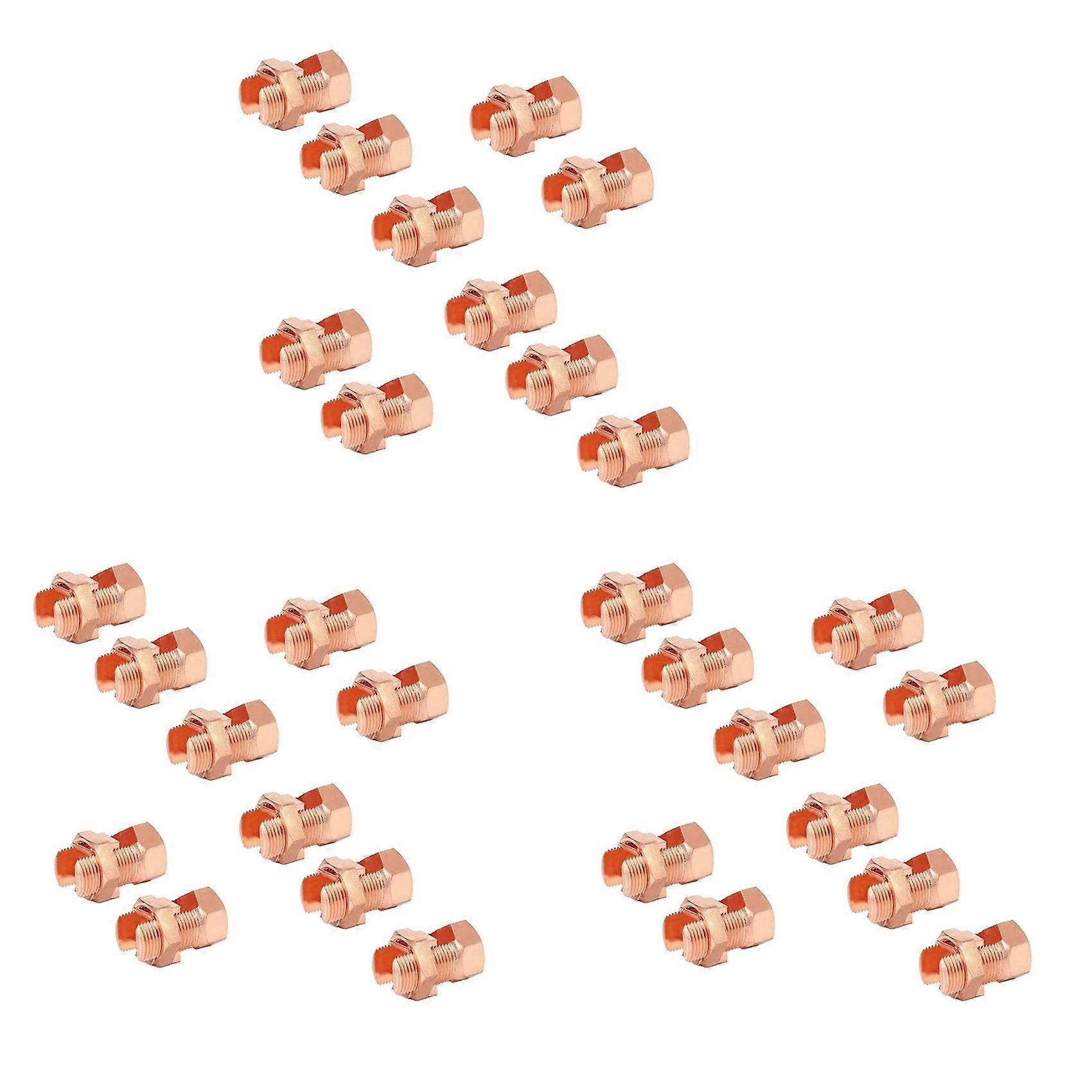 30Pcs Split Bolt Connector, Grounding Split Bolt Connector Split Bolt Connector for Complete Earth on Bare Wires TJ-25