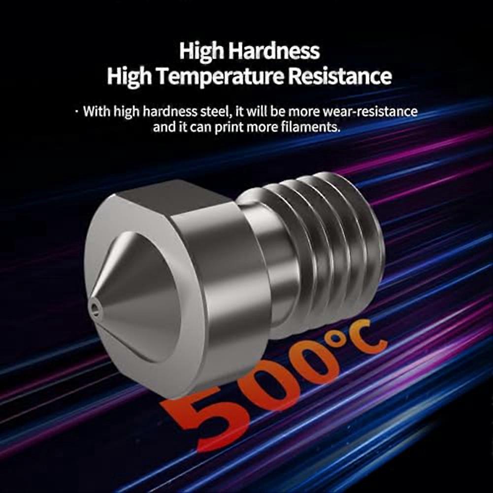 8Pcs Hardened Steel V6 Nozzle Kit, 3D Printer V6 Hotend Extruder Nozzles 0.4Mm 0.6Mm 0.8Mm for Anycubic I3 Mega