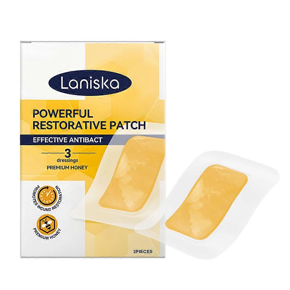 Antibacterial Honey Healing Patches for Cuts, Burns & Scrapes, Natural Wound Recovery with Tea Tree Oil, Soft Skin-Friendly Adhesive