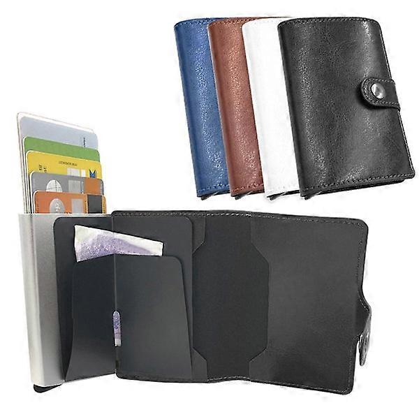 Card Holder Pop-Up / Wallet 10 cards - RFID protection Dark blue