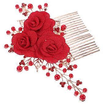 bruiloft parels haar kam bruids bloem haar pin kam bloemen haar clip bruiloft haar sieraden