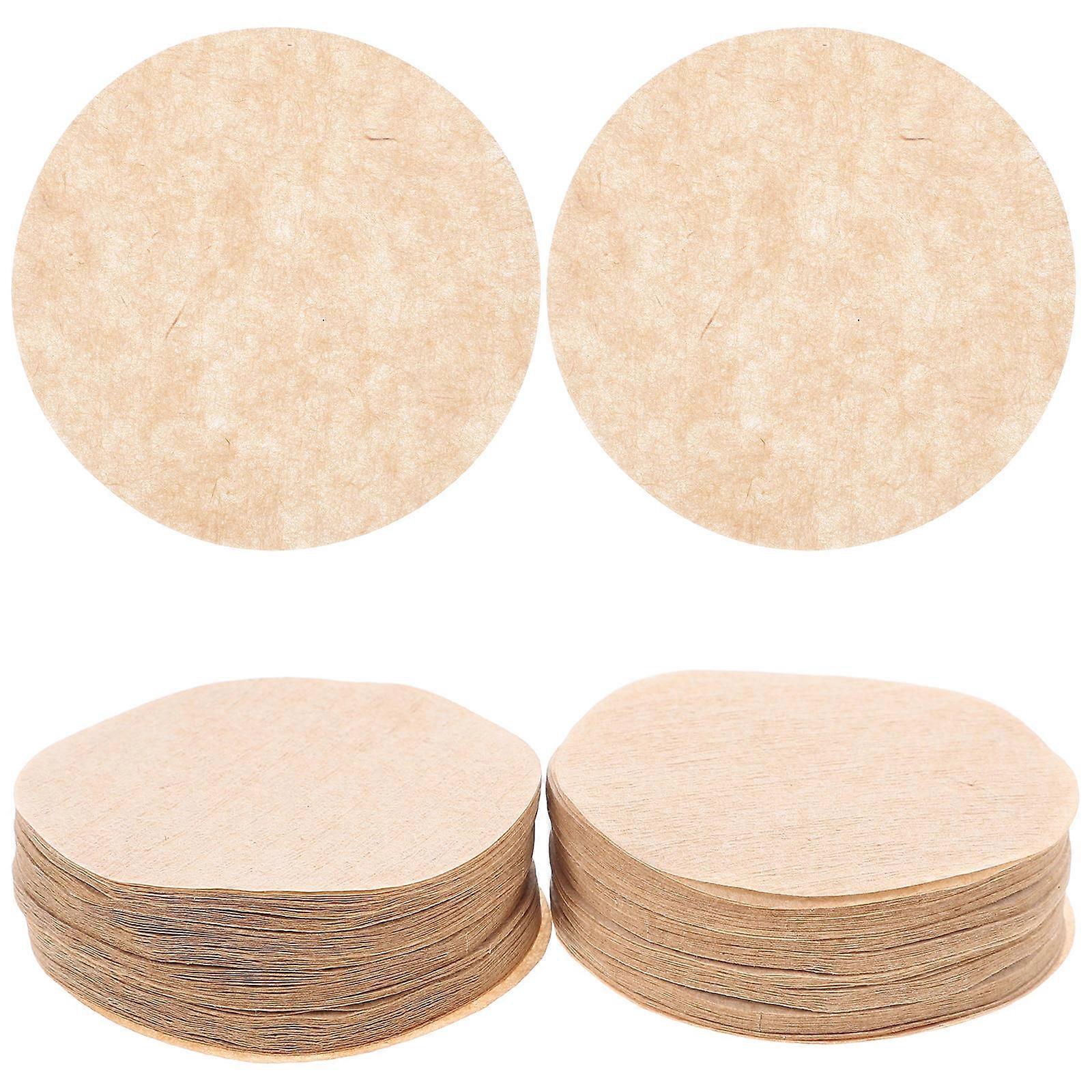 Light Yellow Coffee Filters from Wood Fiber for Home Use High Permeability Unbleached Paper Compatible with Coffee Machines 200pcs