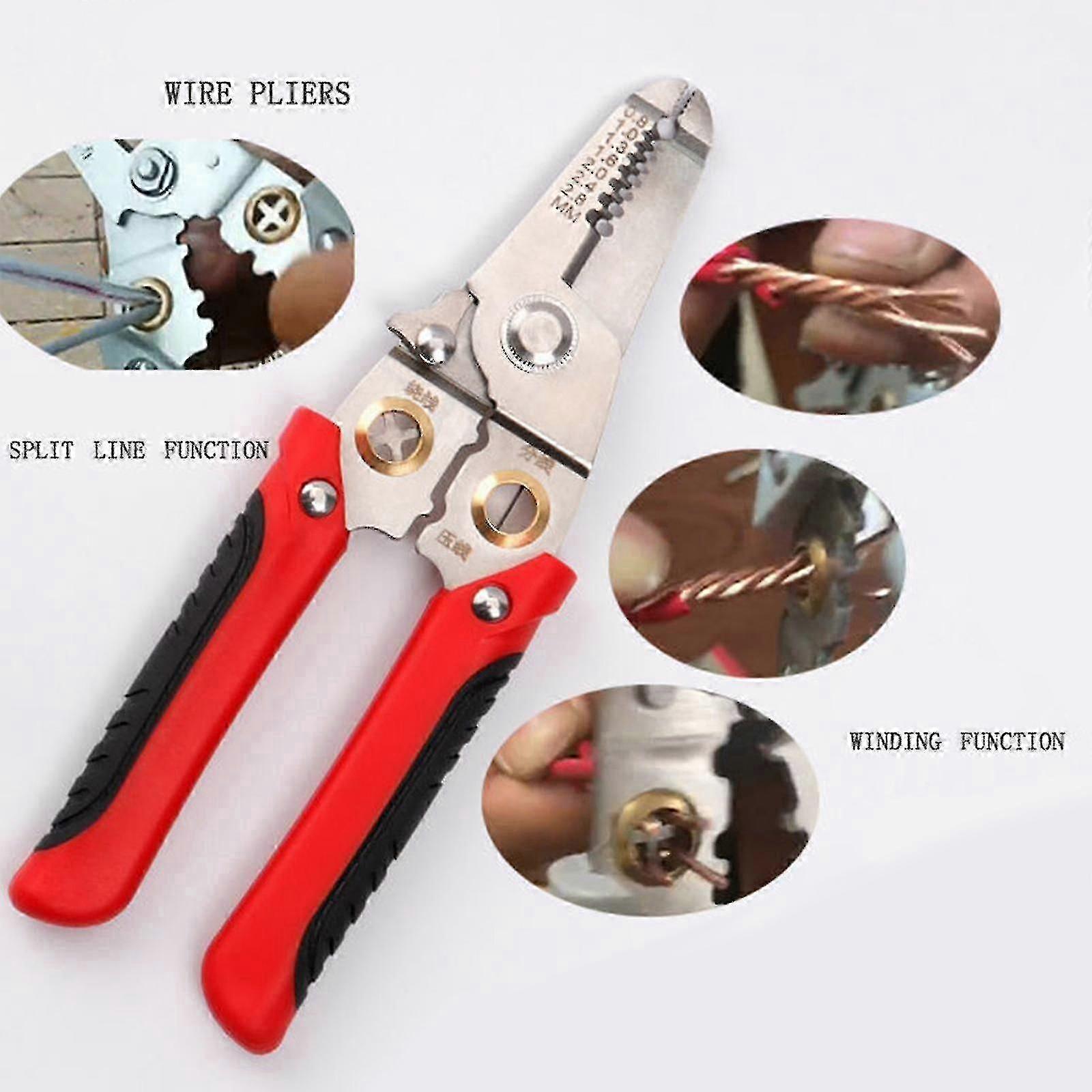 175mm Upgraded Wire Crimper Stripper Cutter Multifunctional Stripping Plier