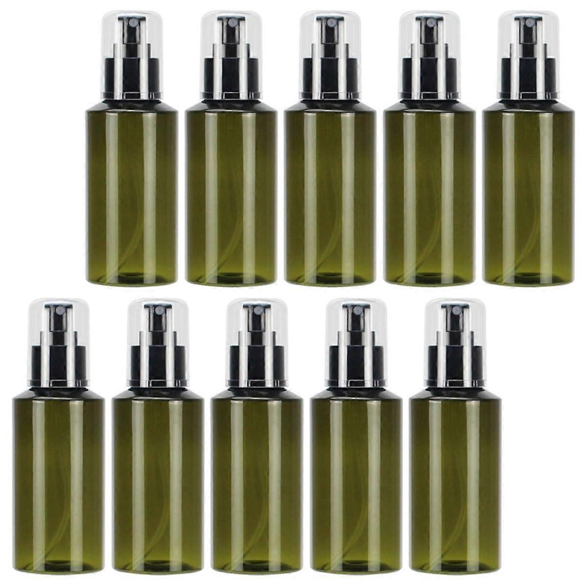 10Pcs Travel Spray Bottles Green Fine Mist Refillable Perfume Atomizers LeakProof Compact Size