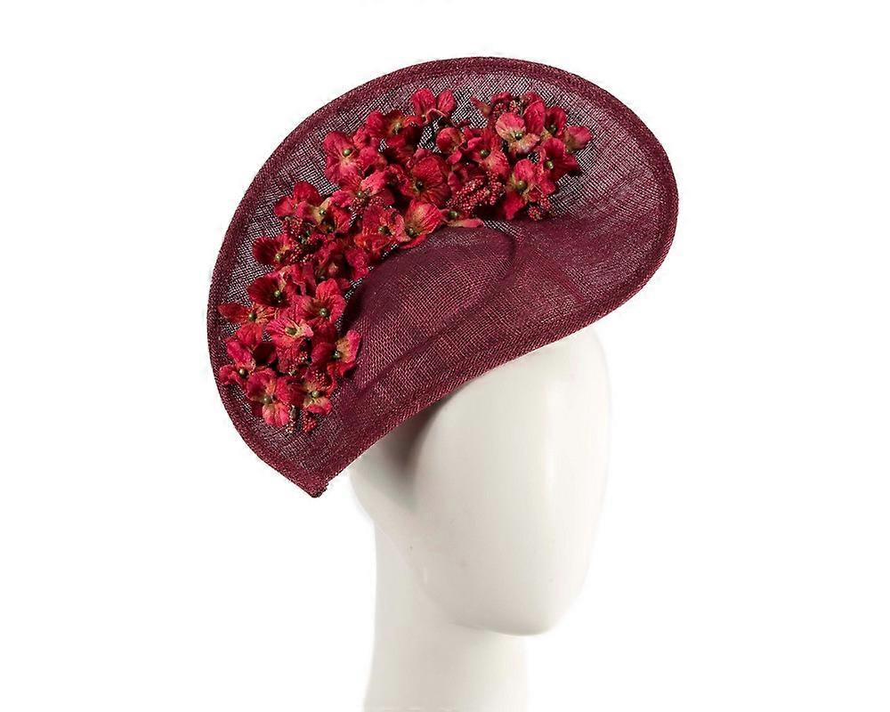 Large wine-colored fascinator by Max Alexander MA906W