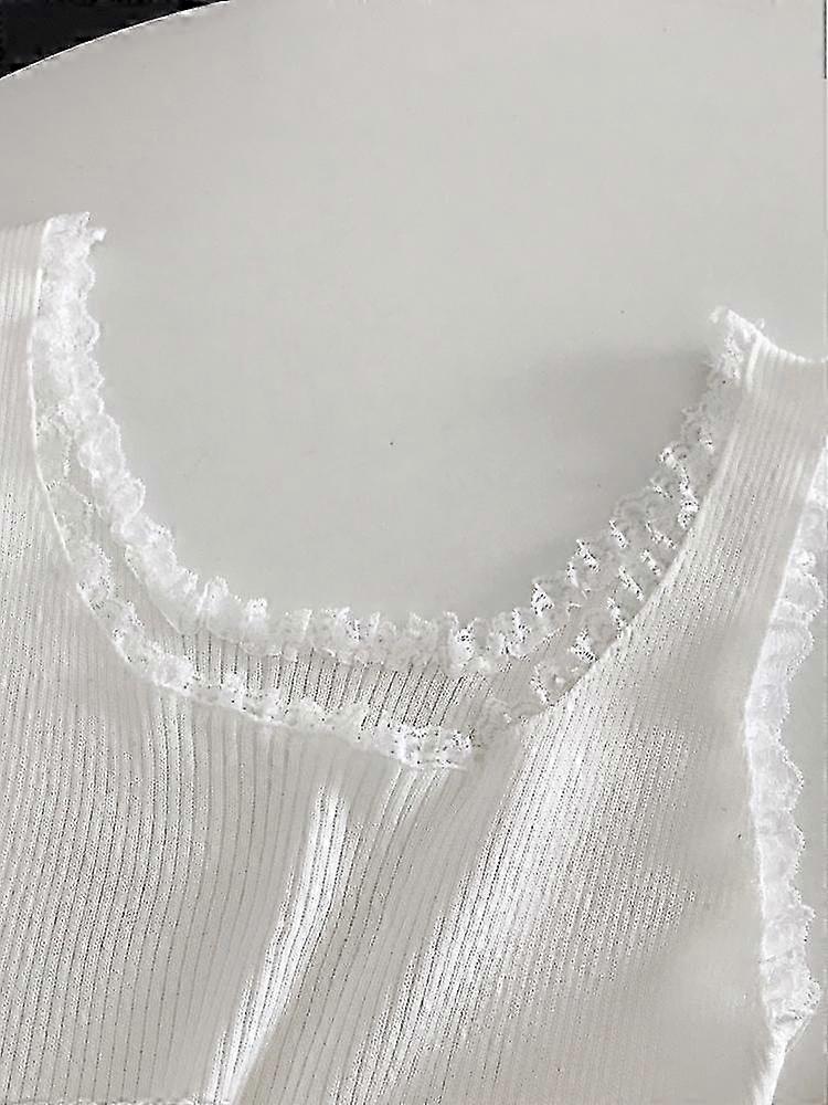 Women's summer vest with solid color and lace-up three quarter design