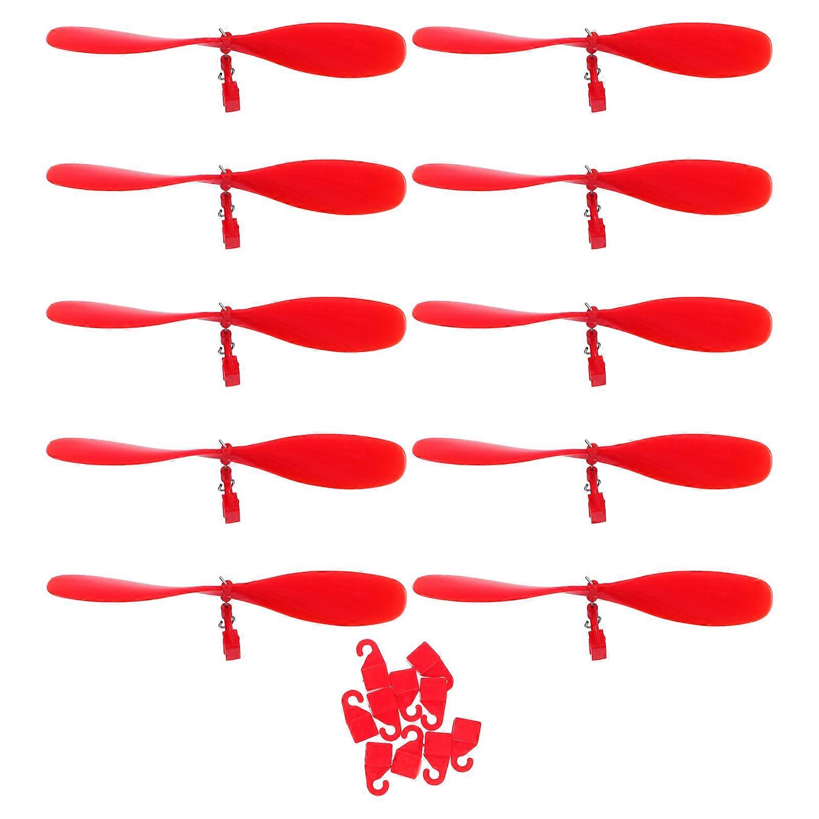 Model Aircraft Propeller Plastic Red for DIY Projects Fold Resistant 10Sets