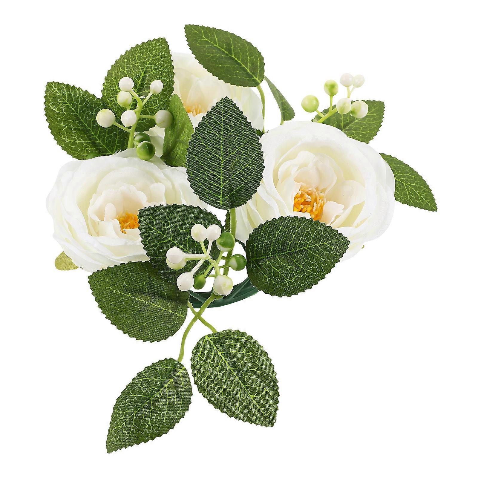 Flower Candle Wreath Artificial Candle Ring for Decoration