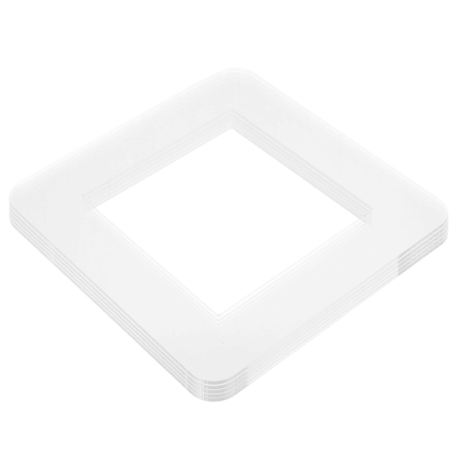 White Acrylic Light Switch Guard for Home Use 5Pcs Screwless Wall Plate Protector