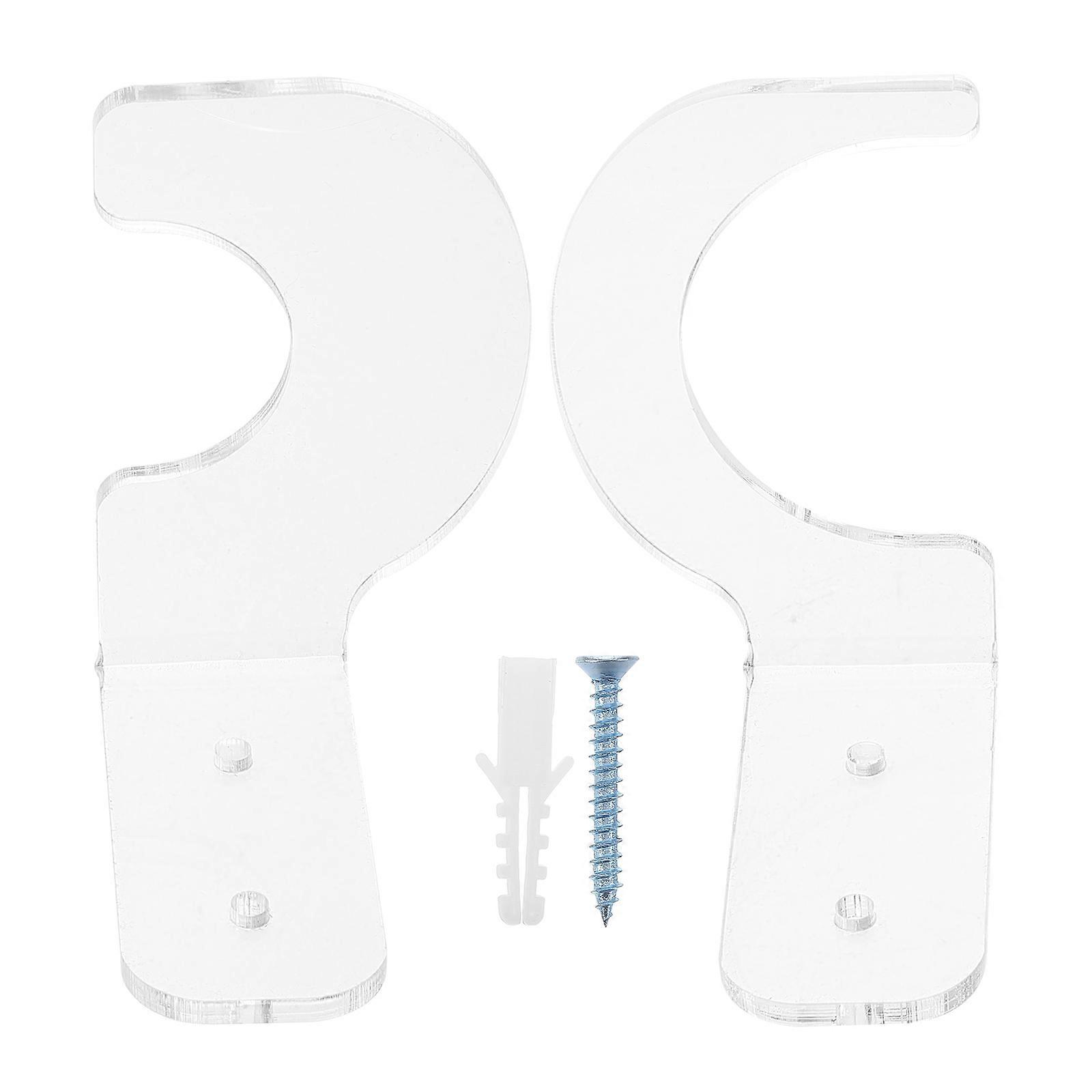 Transparent Baseball Bat Display Shelf for Storage Use 2Pairs Wall Mounted Acrylic