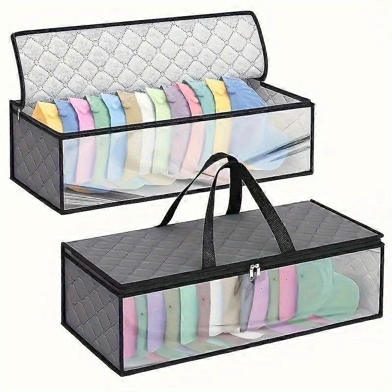 Foldable Baseball Cap Storage Box, Large Capacity Multi-Functional Hat Bag, Holds Up to 40 Hats, Ideal for Dormitory Bedroom Use