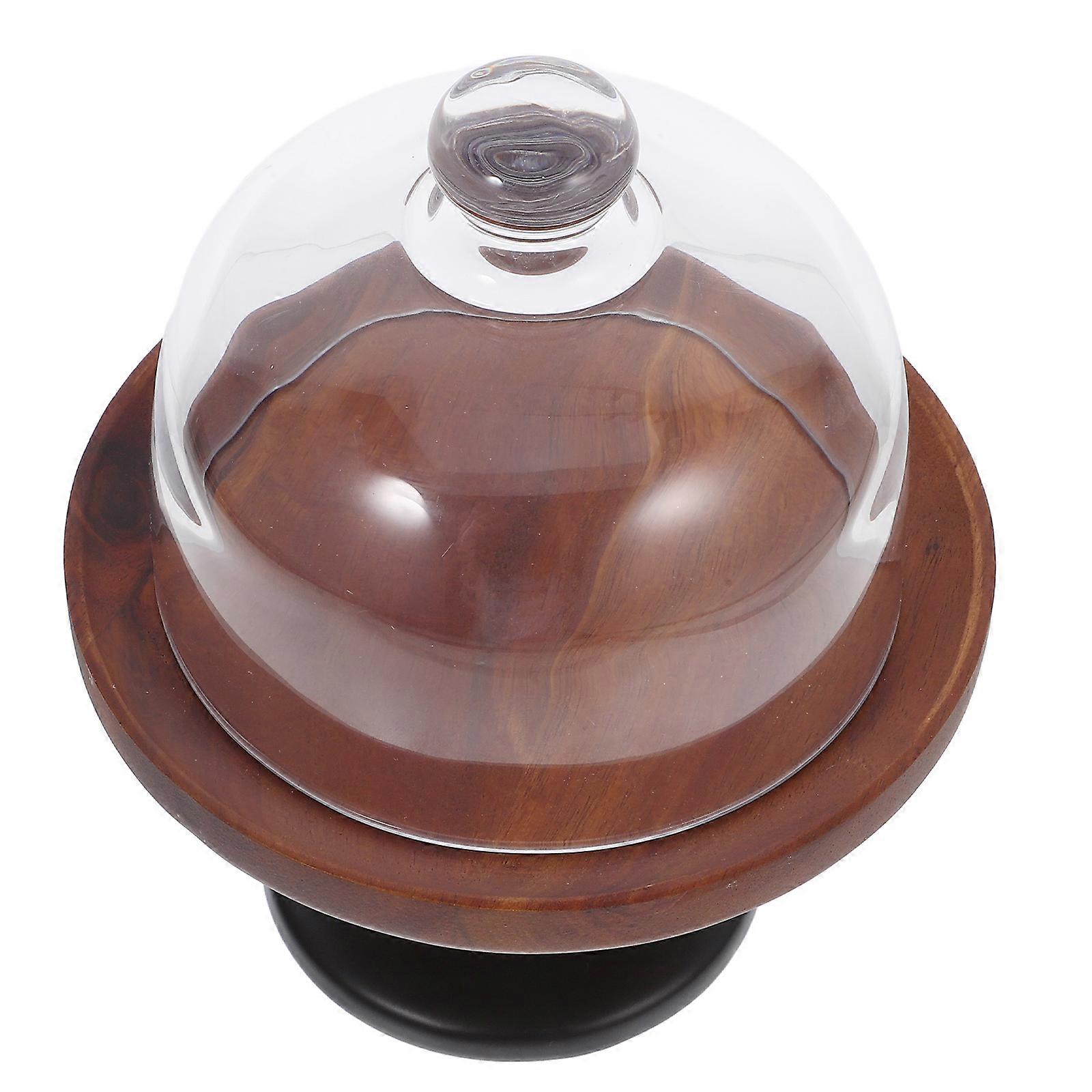 Vintage Wood Cake Stand with Lid for Displaying Pastries