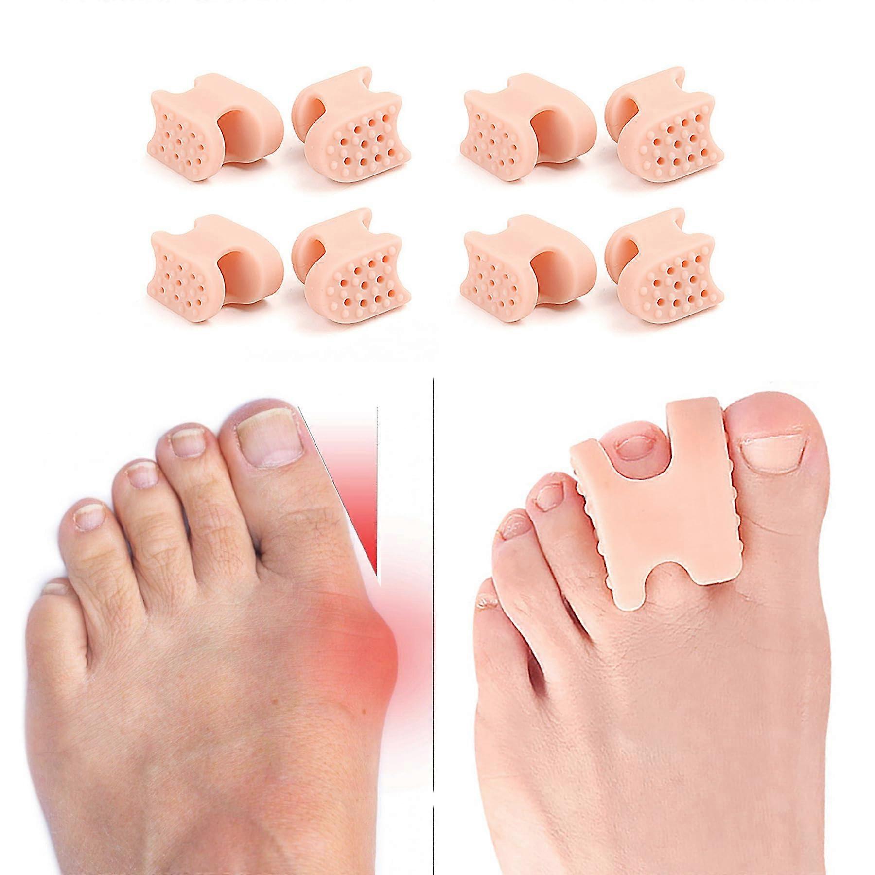 Hammer Toe Corrector 8 Pack Soft Gel Toe Straightener for Pain Relief and Overlapping Toes