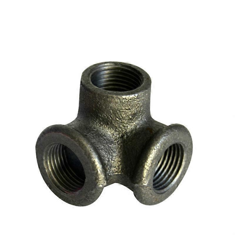 Raccord de tuyau industriel en fonte noire, coude �� sortie lat��rale en fonte mall��able, raccords en T, 3 voies, 1/2 po, 3/4 po, 1 po, 2 pi��c