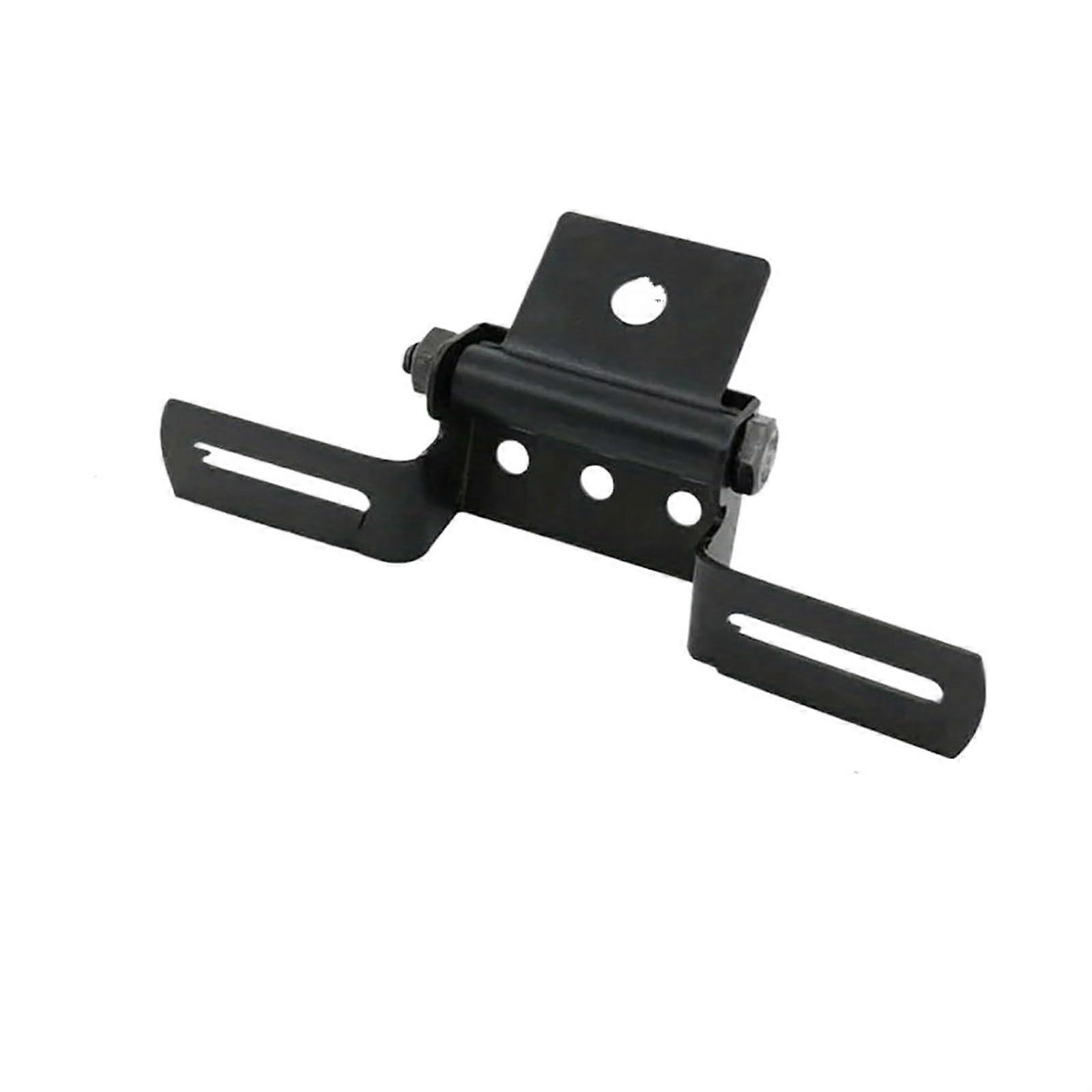Motorcycle License Plate Holder Adjustable Folding Bracket with Tail Light Universal Black Set