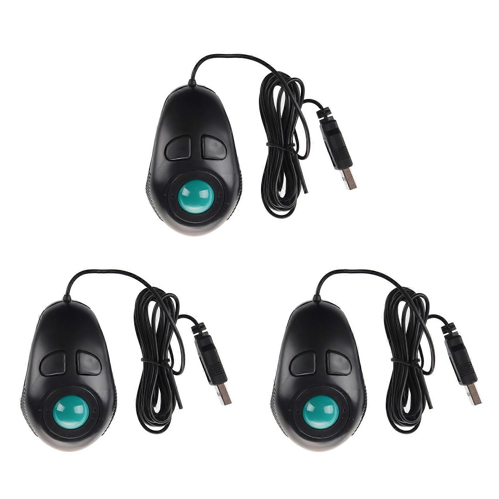 3X Portable Finger Hand Held 4D Usb Mini Trackball Mouse