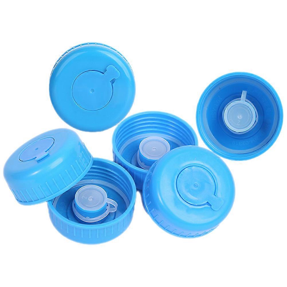 Water Jug Cap Replacement for Non Spill Function with 6Pcs Blue Caps
