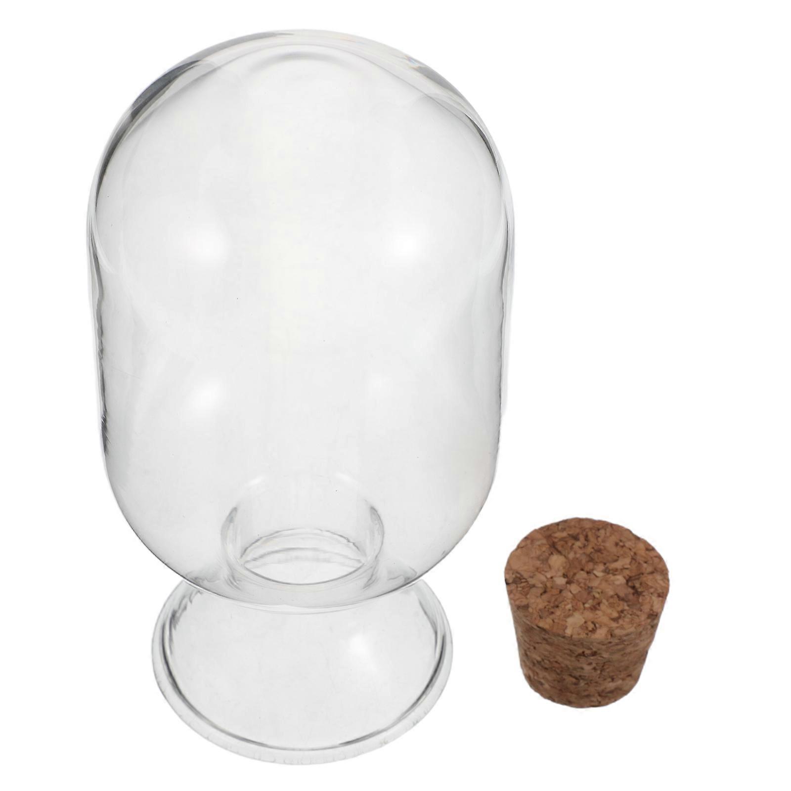 Match Cloche Jar Glass Bottle for Storage Compact Decorative