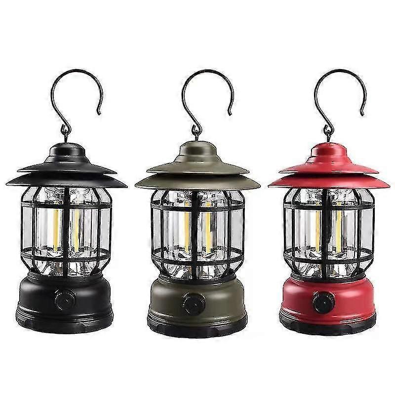 Luces de camping portátiles retro para exteriores