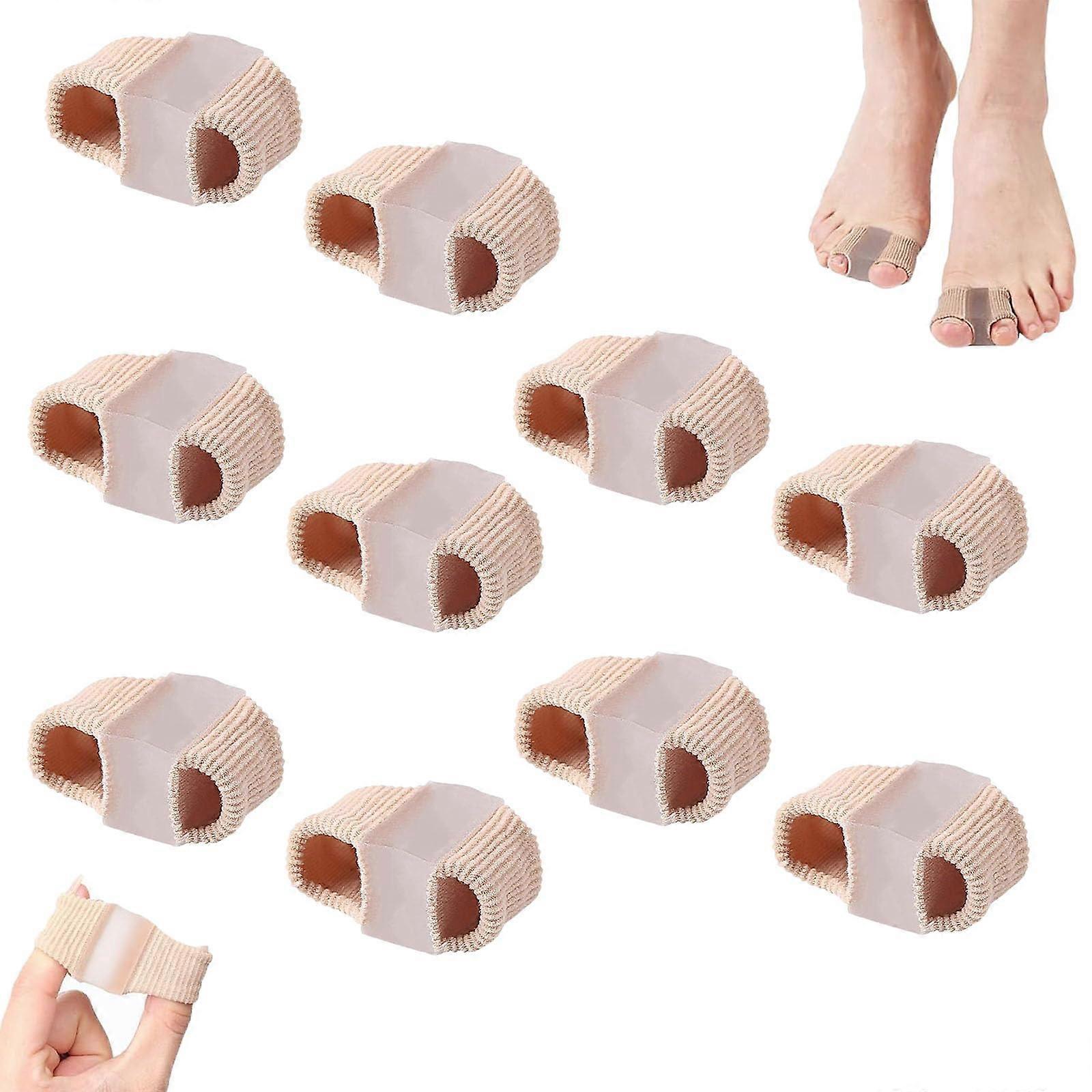 Toe Separators 10pcs L Silicone Bunion Corrector with Dual Loop Design for Pain Relief and Alignment