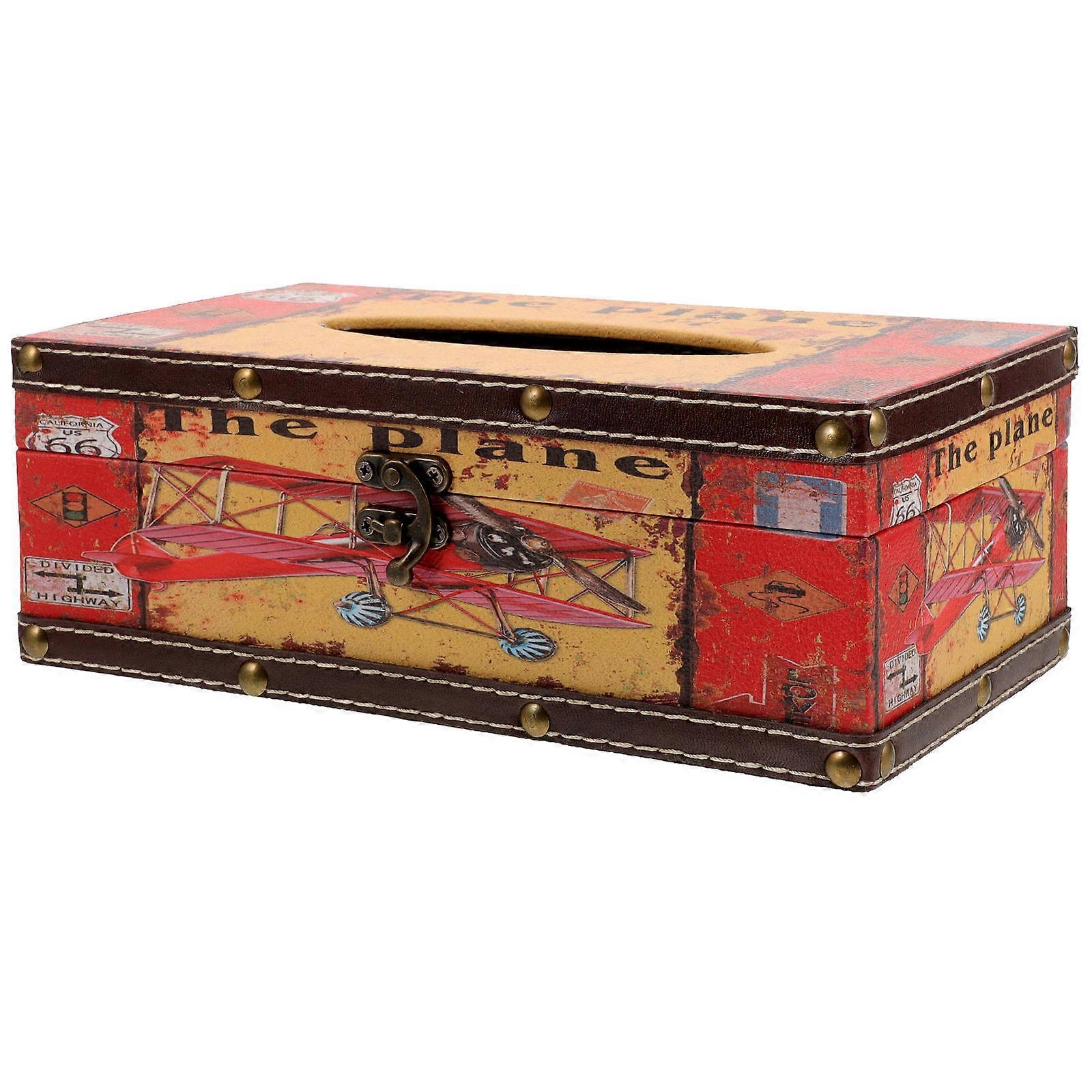 Desktop Tissue Holder for Home with 3Pcs Vintage