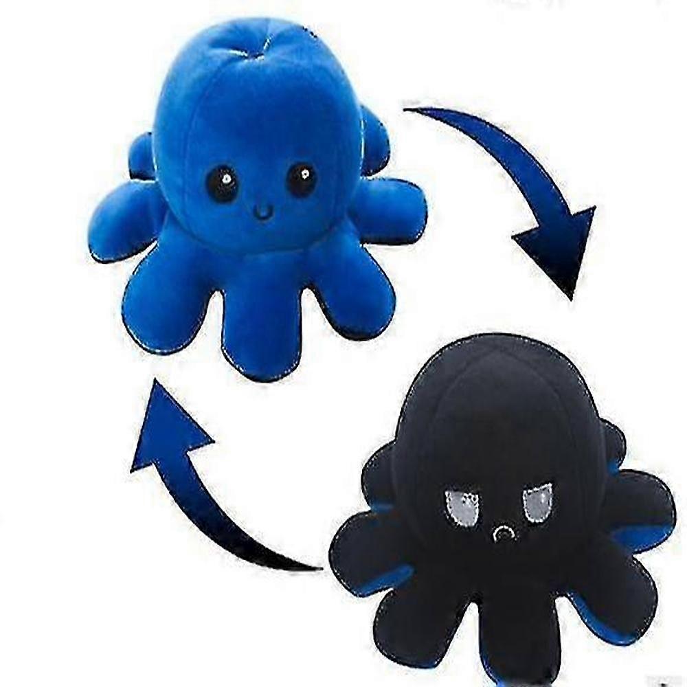 Reversible Happy & Sad Mood Flip Plush Octopus Soft Toy