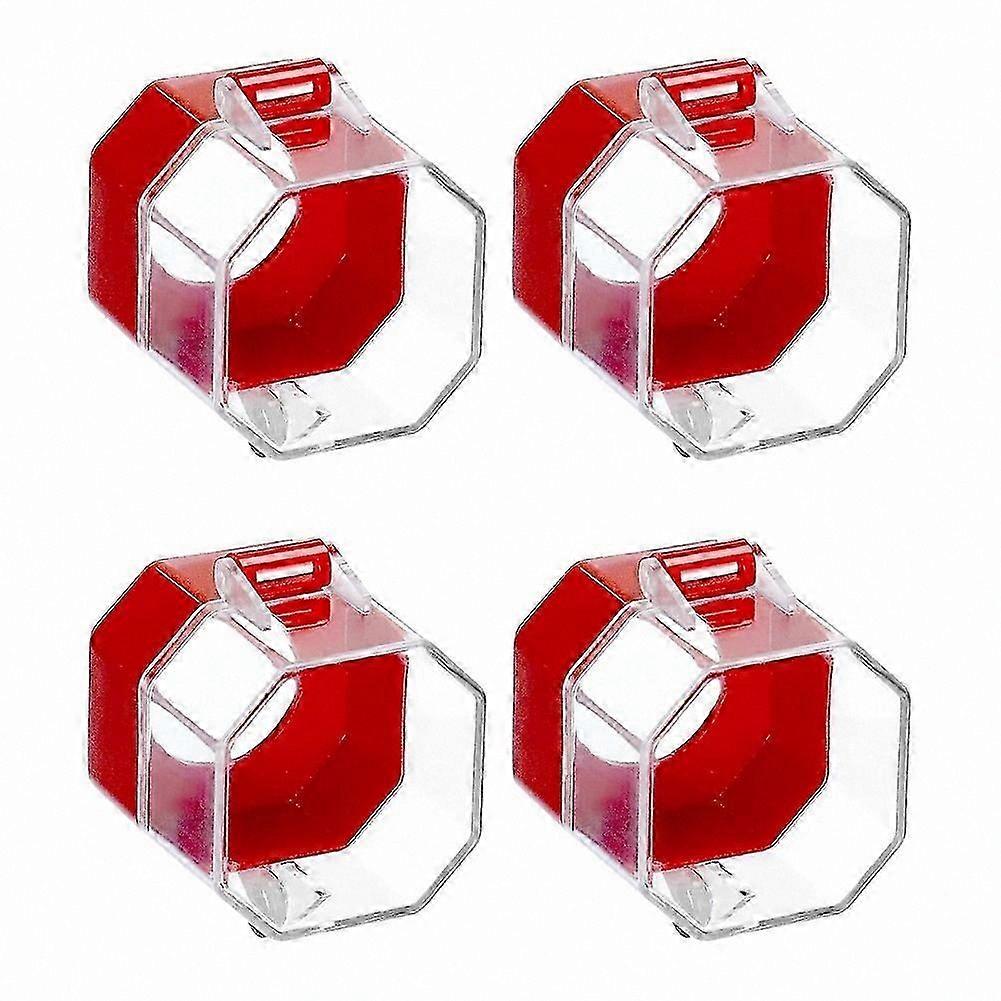 Emergency Stop Button Cover, 4-Pack Plastic Switch Protector, Lockout Cover for Toggle & Push Button Switches