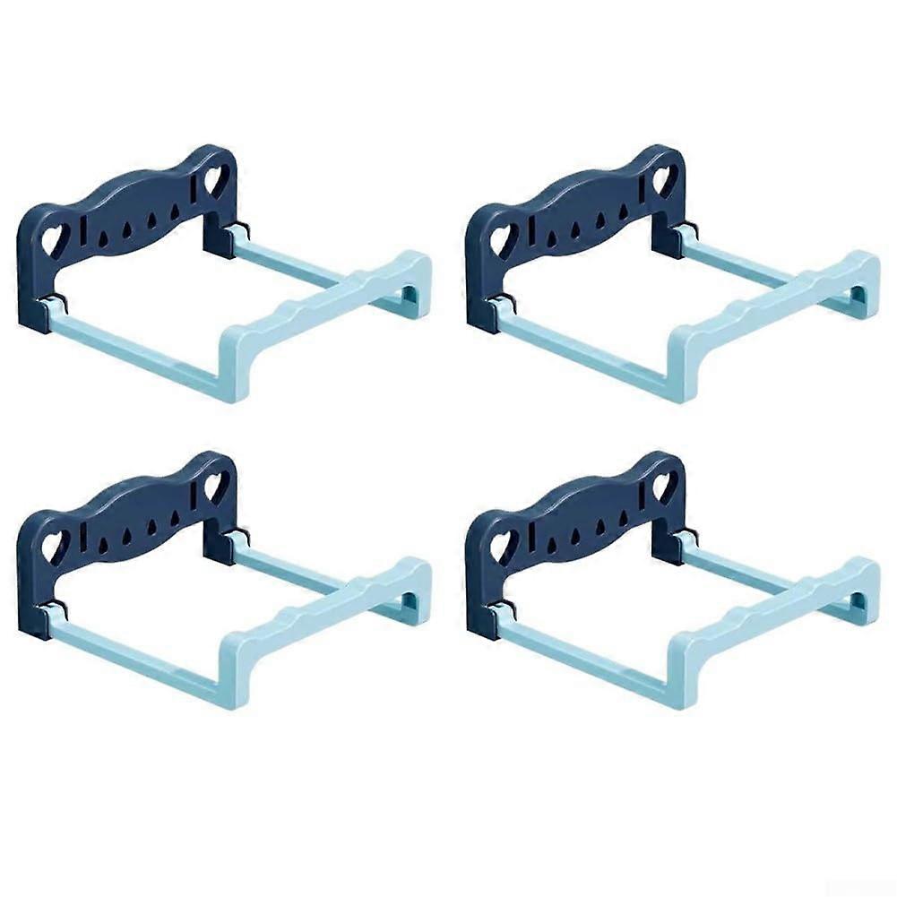 Bathroom Wall Shelf Set with Plastic Towel Rack, 4pcs Wall Mounted Storage for Vertical Space Optimization