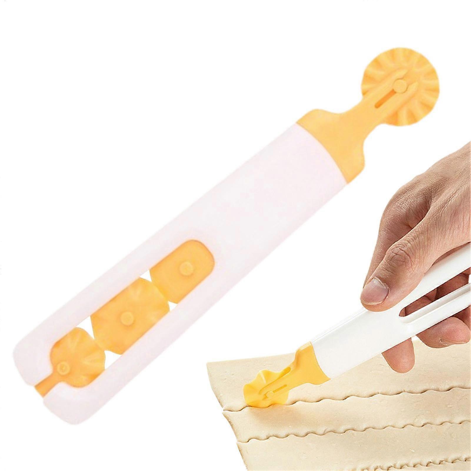 Pastry Cutter Wheel 4in1 with Interchangeable Rollers for Ravioli Pasta Cookies and Bread