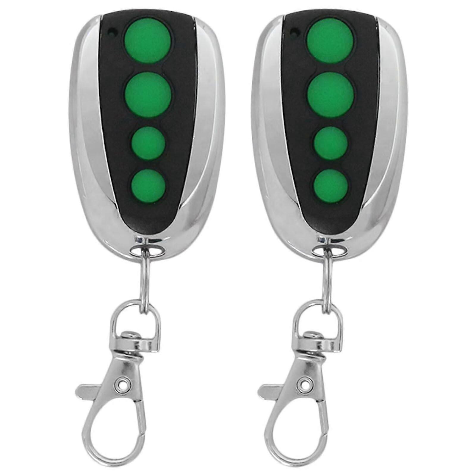 2pcs Wireless Gate Opener Remote Control, 4Button Key Fob for Automatic Swing and Sliding Gates