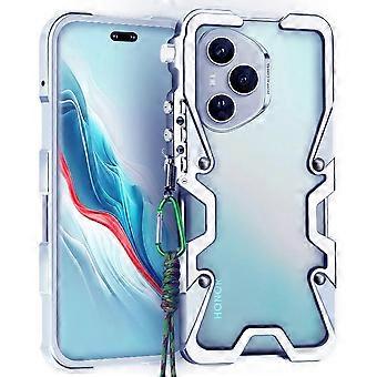 Compatible For Honor 400 Pro 5G (Global) Bumper Case Aluminium Alloy Metal Phone Shell Cover with Strap