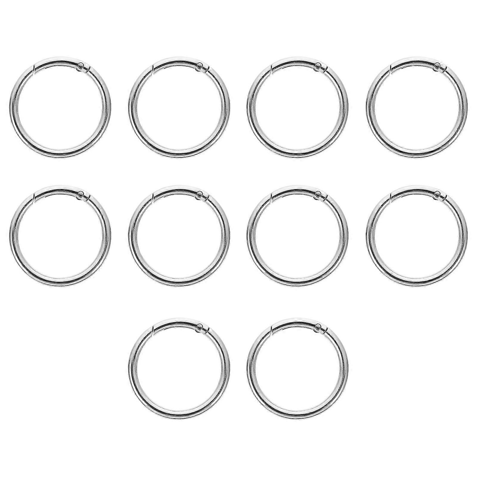 10 Pcs Round Spring Ring Spring O-Ring Buckles Spring Snap Hooks DIY Bag Buckles