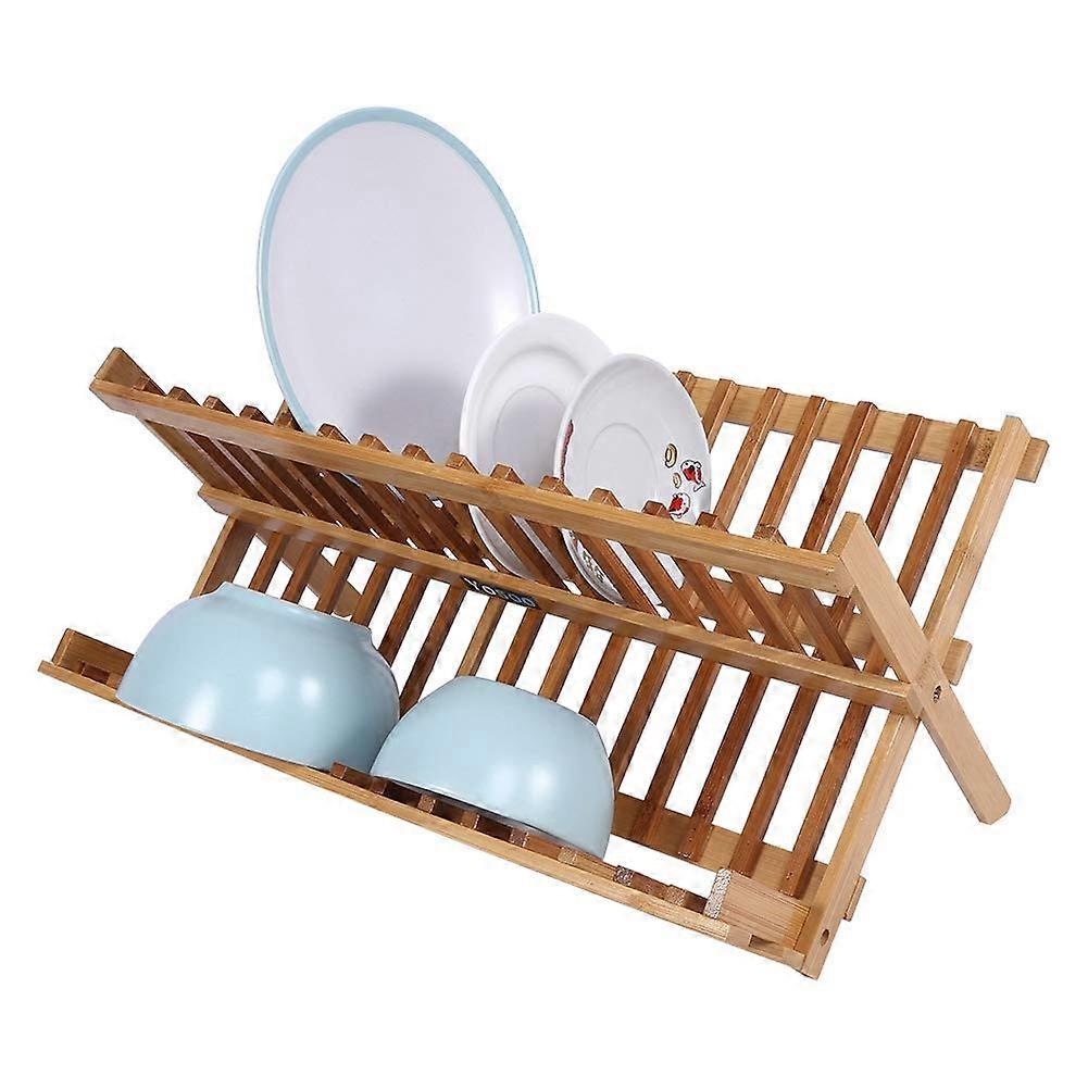 Dish Drying Rack Large Capacity 2 Tier Kitchen Counter Plate and Bowl Organizer