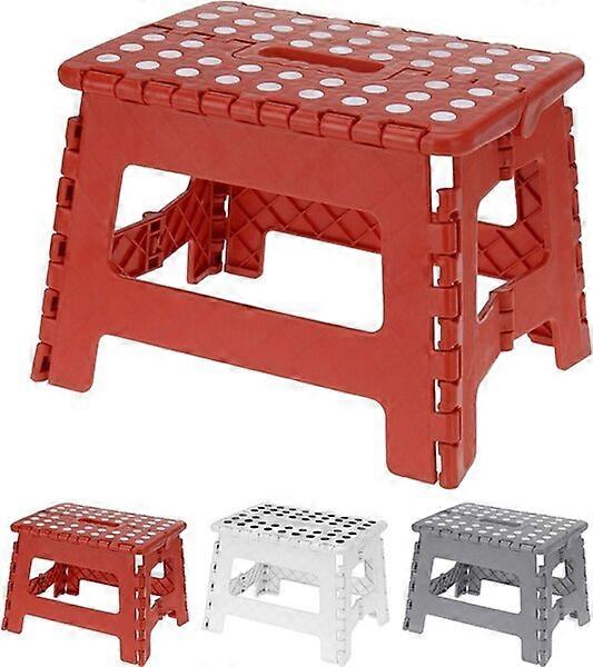 Folding Stool Random Three Colors Anti-slip 22cm Height When Unfolded Space Saving for Home Use