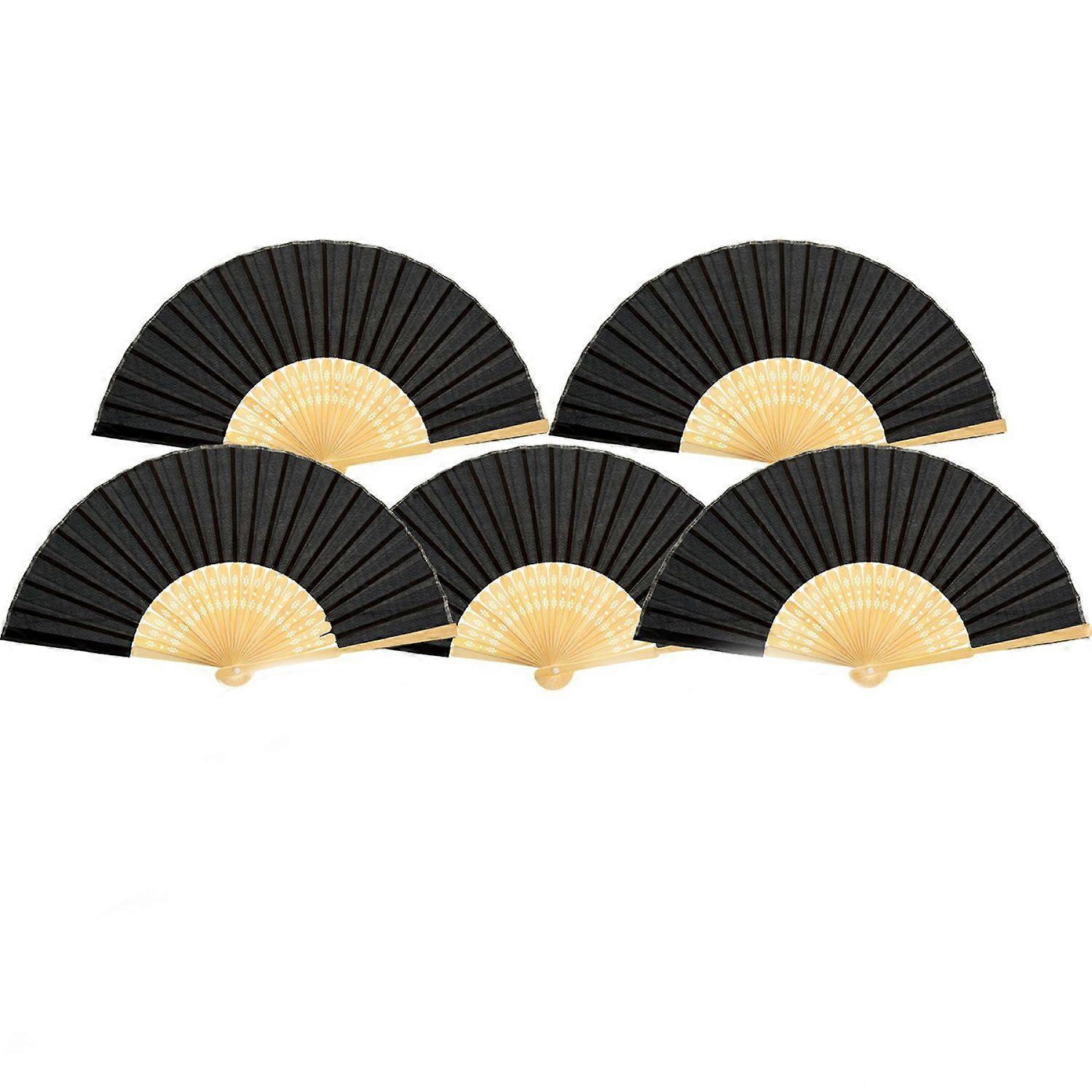 Bamboo and silk folding hand fan for gift