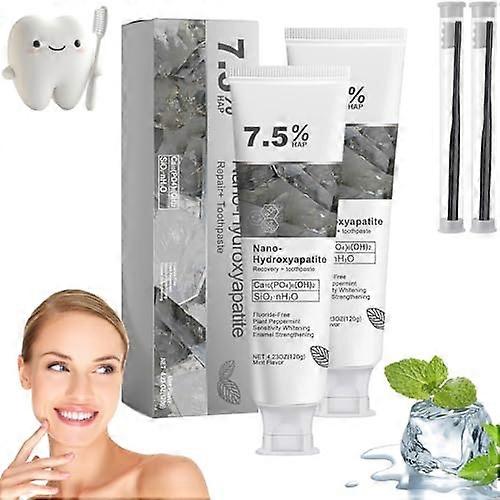 Fluoride Toothpaste for Sensitive Teeth with 7.5% Nano Hydroxyapatite Enamel Support, Mint Flavor (2)
