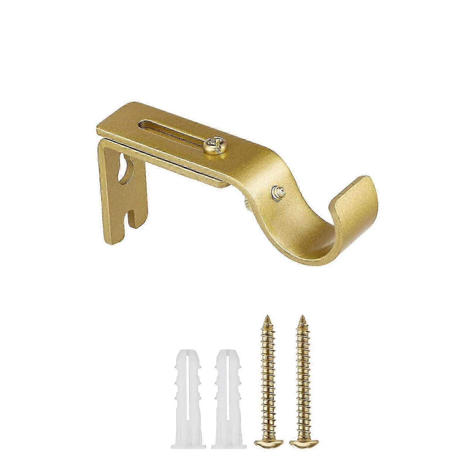 1 Pack Premium Curtain Rod Brackets for Adjustable Rods, Drapery Holder Hardware Support Hanger (Blod)