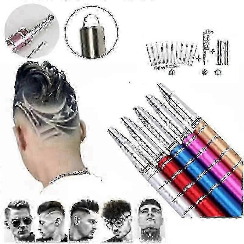 Hair Tattoo Carving Pen - Stainless Steel Professional Hair Styling Tool for Eyebrow, Mustache & Hair Design - SZBS