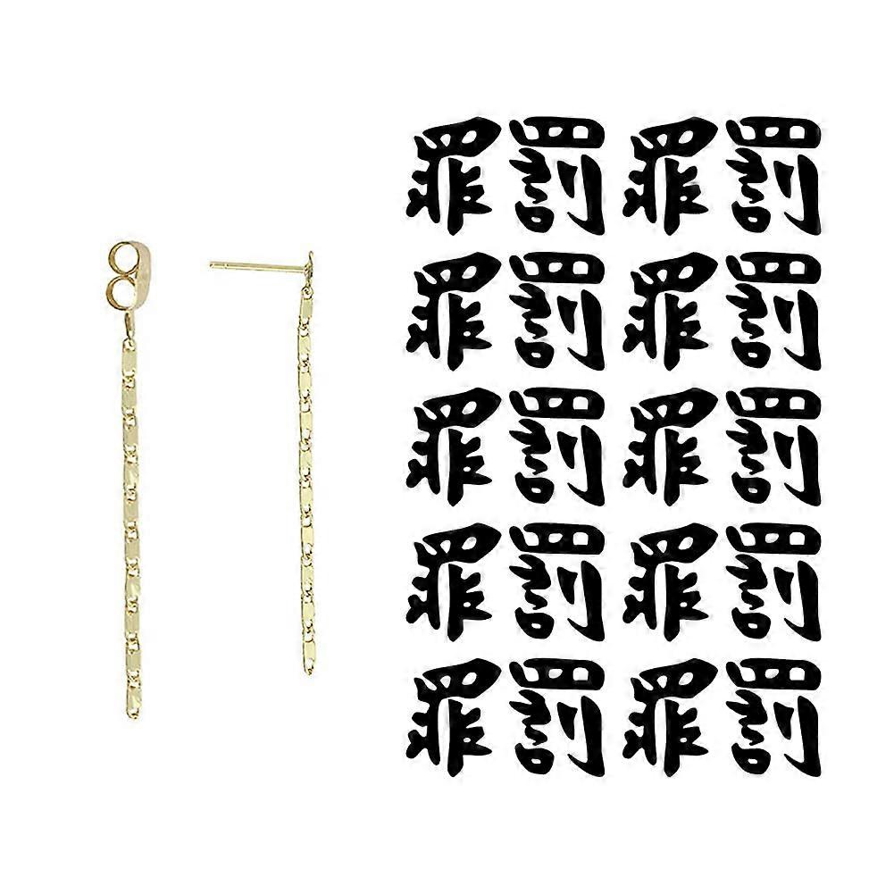 Cosplay Set with Gold Ear Hook and Temporary Tattoo Stickers