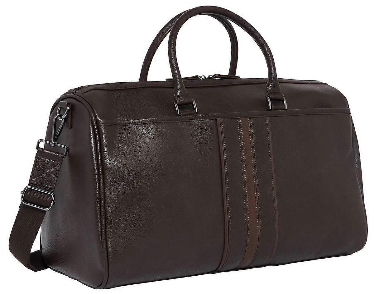Ted Baker Kelvin Striped Holdall - Chocolate Brown