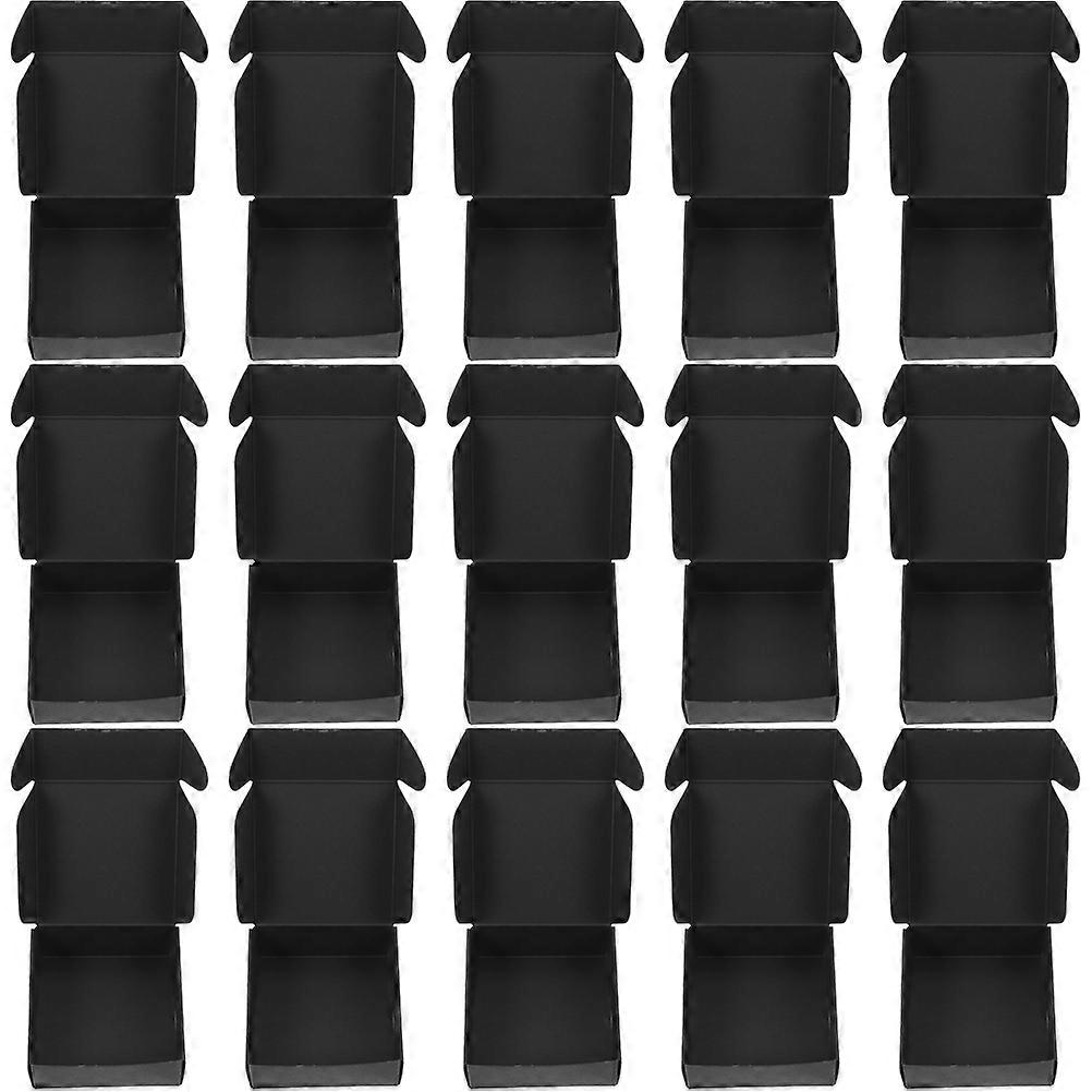 Black Paper Packing Boxes Mailing Box for Storage Use 75Pcs Paper Boxes