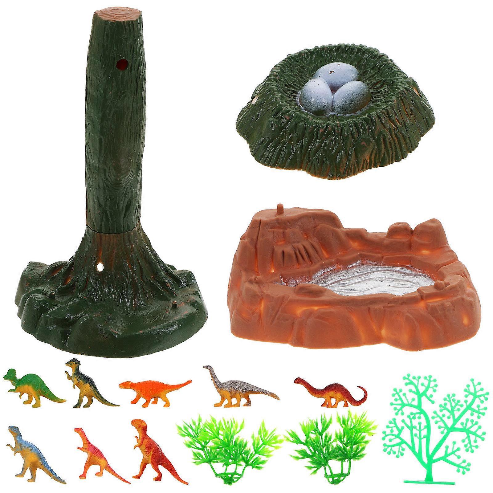 Simulated Dinosaur Crafts Small Dinosaur Models for Kids Use 2Sets