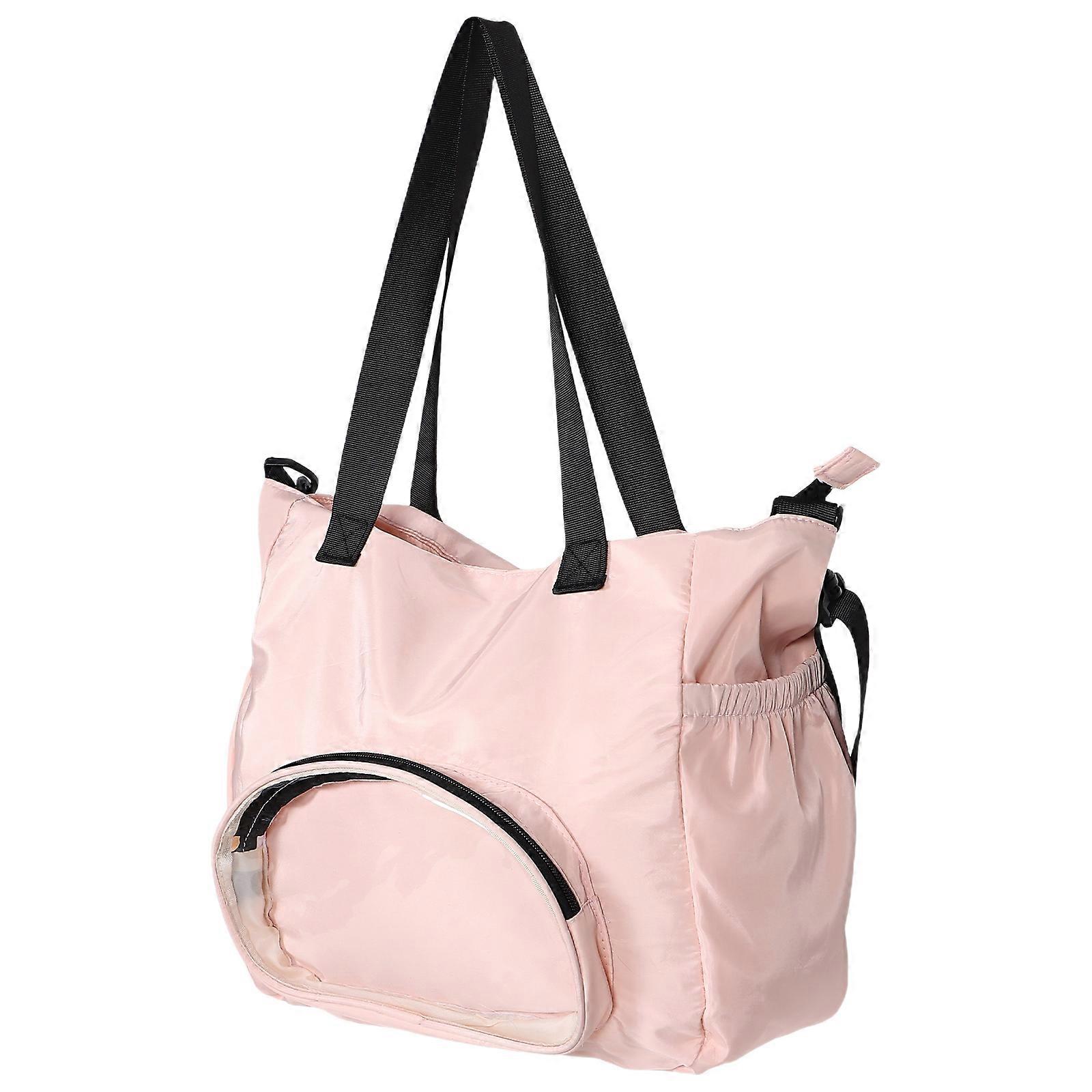 Pink Handheld Messenger Bag Large Capacity for Storage Use