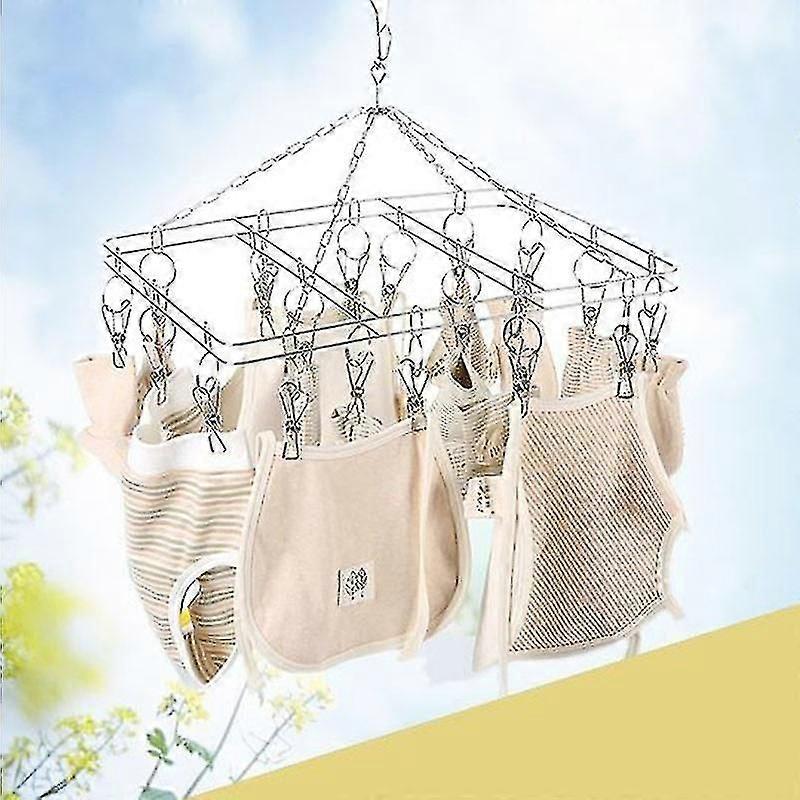 Stainless Steel Hanging Folding Drying Rack, Clothes Drying Rack, Rectangle Shape