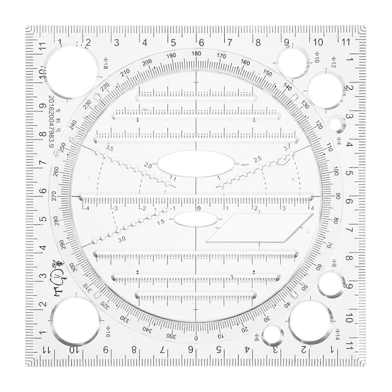 Engineering Drawing Template: Circle High-Accuracy Stencil - Multi-Purpose Drafting Tool for Architects STEM Educators Geometry Projects