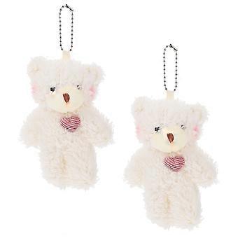 Plush Bear Hanging Decoration for Backpack Keychain Charms 10Pcs
